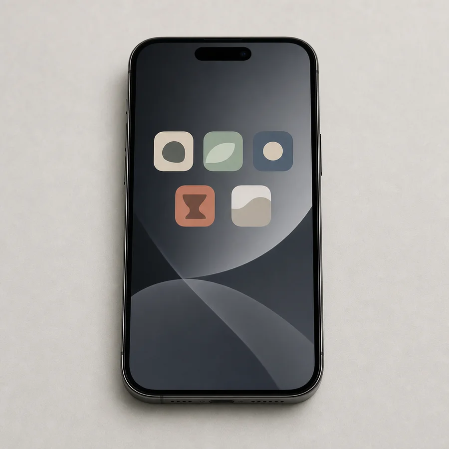 Téléphone avec applications de portefeuille Un téléphone avec des applications de portefeuille et d'échange, les applications ne sont pas les fonds