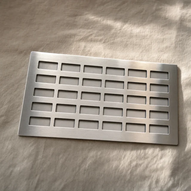 Plaque de secours en acier inoxydable à cases vides